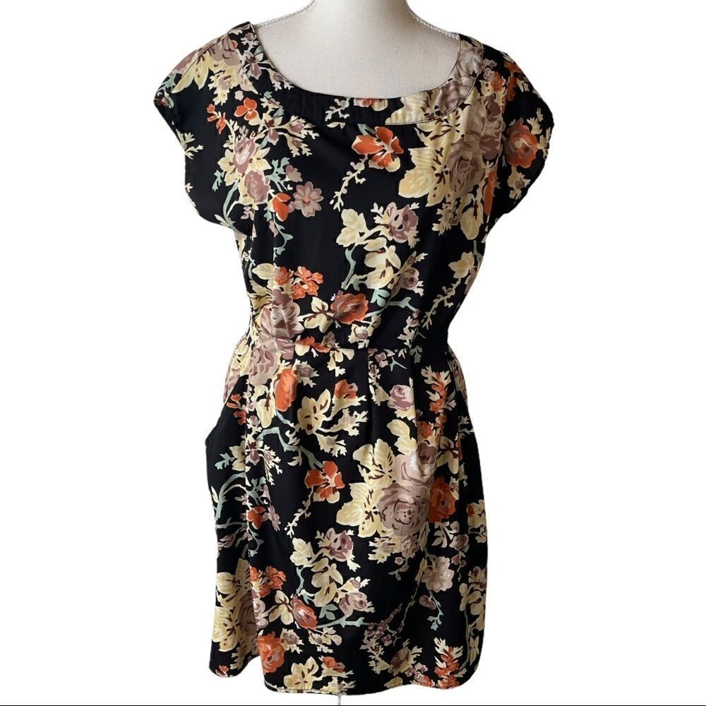 Speed Control NY Black Floral Dress Sz M